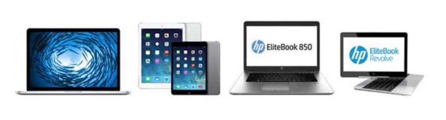 Apple and HP products